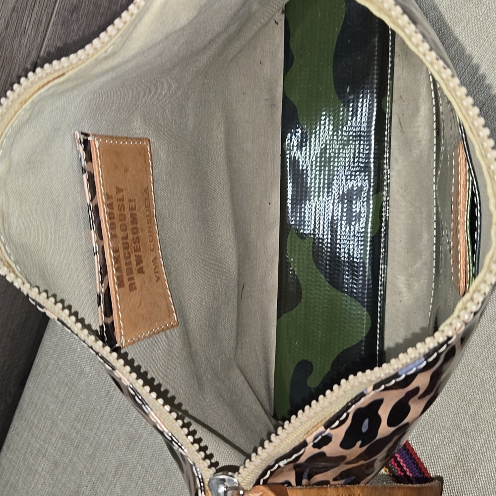 Consuela Leopard Print Crossbody Bag with Pink Strap - Picture 10 of 14